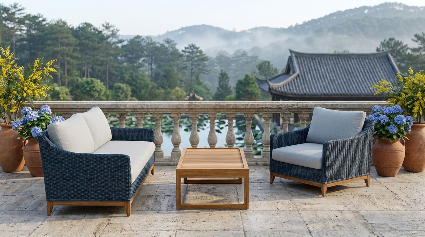 sofa rattan set 1