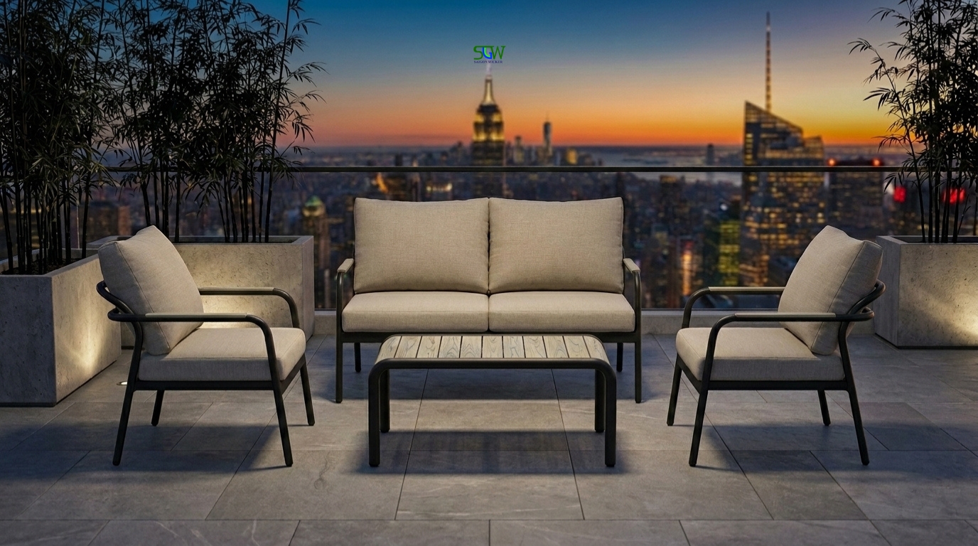 saigon wicker sofa full set 4